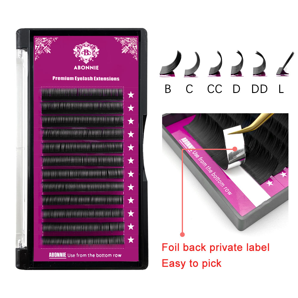 Eyelash Extensions Classic - Abonnie B Curl 8-15 mm Pestañas