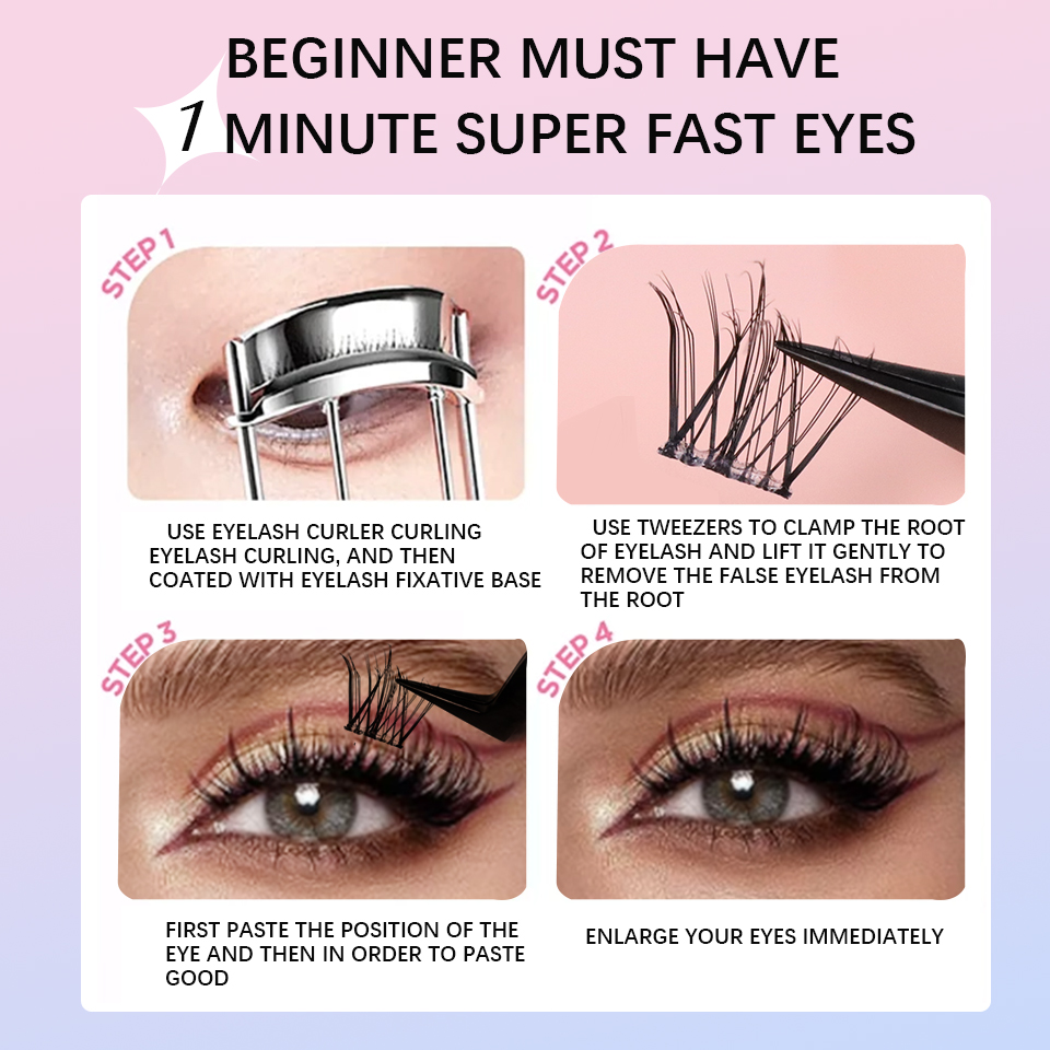 Pestañas autoadhesivas DIY, si - Eyelash Extension Korea reseña y precio